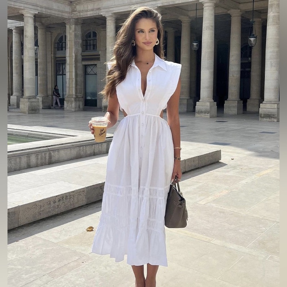 MISA Los Angeles Nicole Dress In White